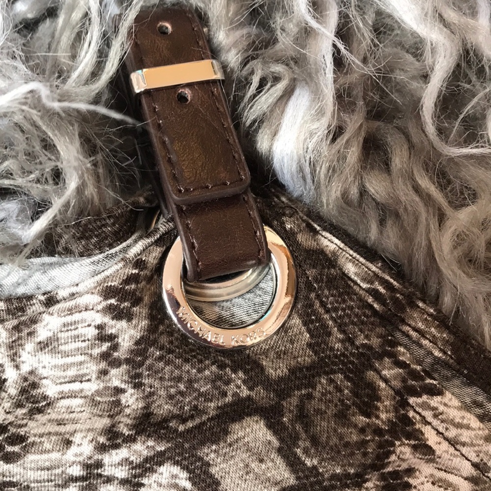 Michael Kors Python Print Cold Shoulder Top-Unique - image 6